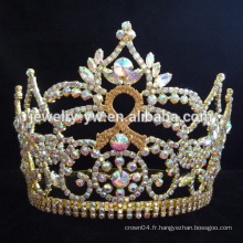 Vente en gros de nouveaux coiffures de mariage en tiaras et couronne en or